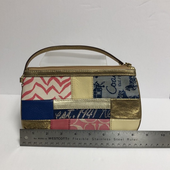 Coach Signature Patchwork Wristlet - Picture 7 of 12